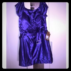Sexy Satin size 24 formal NWT royal Purple short